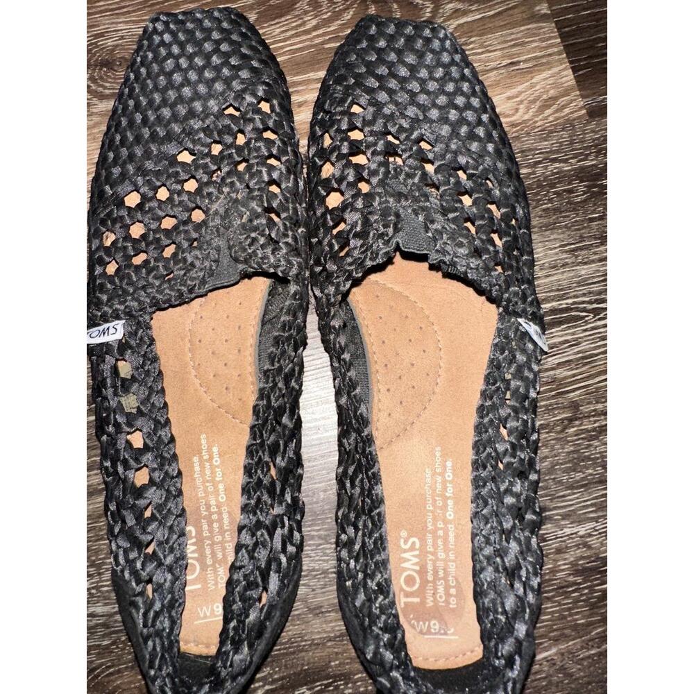 TOMS‎ Black Mesh Upper Comfortable Lightweight Slipons Shoes Womens Size 9.5